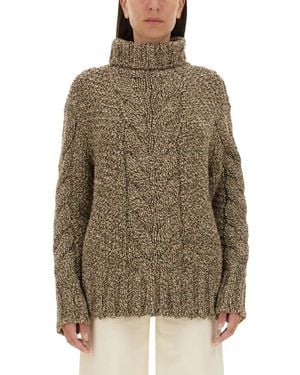 Kiton Oversized Camel Wool T-Shirt - Brown
