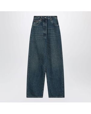 PRADA WIDE LEG デニム ハーフ パンツ ジーンズ Women's Prada Wide-leg jeans | Lyst