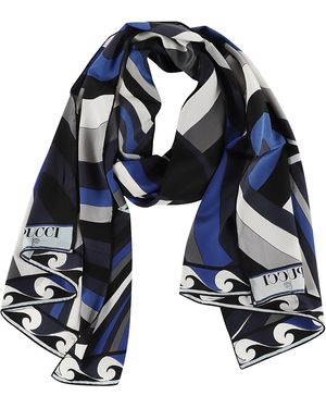 Emilio Pucci Silk Scarf For - Blue