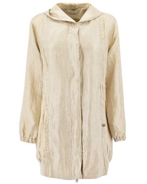 Panicale Stylish Hooded Windbreaker Jacket For - White