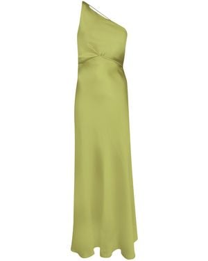 Blanca Vita Chic One-Shoulder Mini Dress - Green