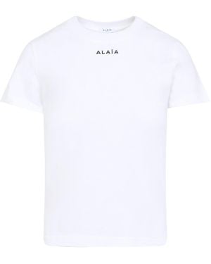 Alaïa Cotton T-Shirt - White