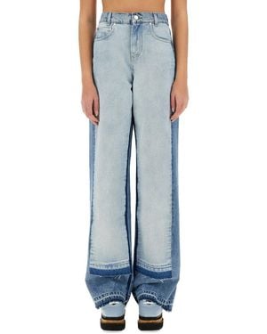デニム・ジーパン Stella McCartney WIDE-LEG JEANS WITH CONTRASTING PANELS Stella McCartney Wide-Leg Jeans With Contrasting Panels in