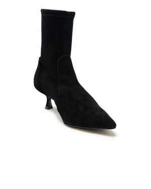 Stuart Weitzman Sophisticated Mini Bootie With 50Mm Heel - Black