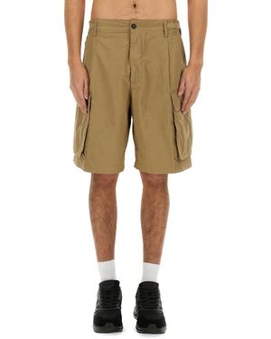 DSquared² Bermuda Cargo Shorts With Relaxed Fit - Natural