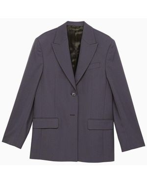 ジャケット Acne Studios Blue single-breasted jacket in wool blend Single-breasted wool-blend blazer in blue - Acne Studios