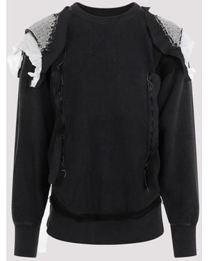 Maison Margiela Signature Embellished Sweatshirt - Black