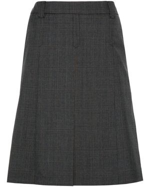 Miu Miu Chic Dark Wales Mini Skirt - Gray