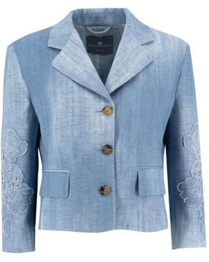 Ermanno Scervino Mini Single Breasted Jacket - Blue