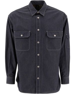 Comme des Garçons Relaxed Fit Denim Overshirt - Blue