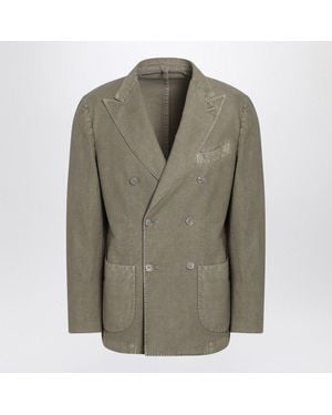 Santaniello Double-Breasted Mini Jacket - Green