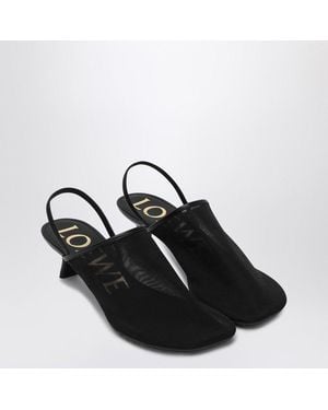 Loewe Petal-Shaped Mesh Sandals - Black