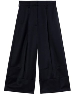 Simone Rocha Sculpted Cropped Wide Leg Pants Clothing - Blue