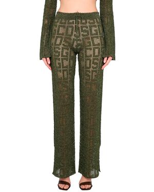 Gcds Monogram Macrame Pants - Green