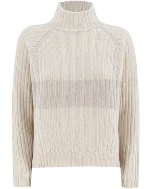 Panicale Chic Turtleneck Sweater - White