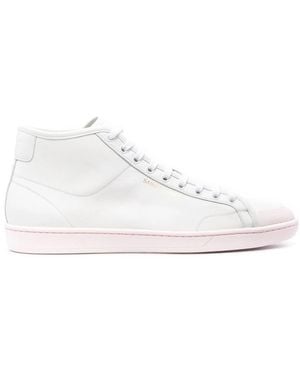 Saint Laurent Mid-Top Logo Sneakers - White