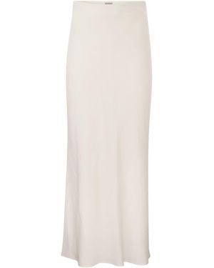 スカート BRUNELLO CUCINELLI 'Fluid-Bias Cut' skirt Bias-cut skirt for Woman in Moonlight | Brunello Cucinelli