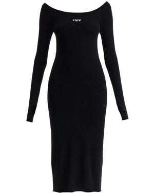 Off-White c/o Virgil Abloh Lightweight Knit Midi Dress - Black