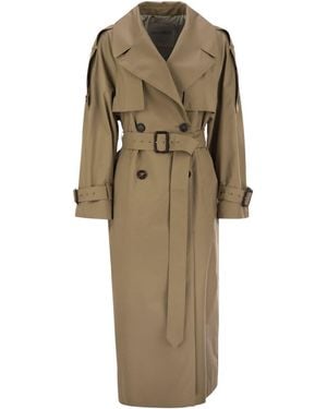 【関税&送料込】Max Mara Beige Stretch Cotton Memo Oversize Max Mara: Beige Memo Trench Coat | SSENSE