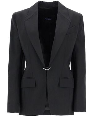 Mugler Single-Breasted Piercing - Black