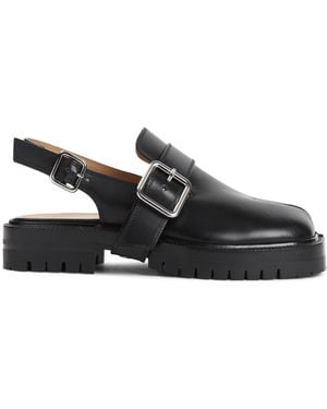 Maison Margiela Tabi County Leather Sandals - Black