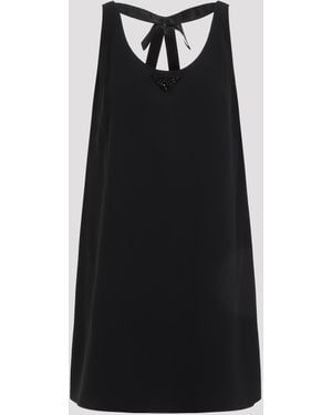 Prada Midi Acetate Dress For - Black