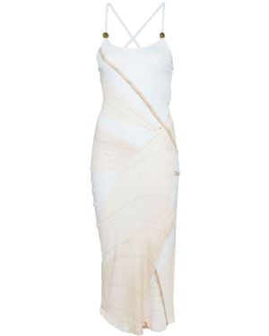Loewe Cotton Blend Strappy Midi Dress - White