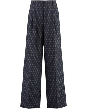 Etro Jacquard Pants - Blue