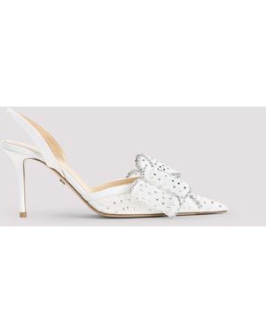Mach & Mach Strass Mesh Pumps With 8.5Cm Heel Height - White