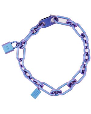 Acne Studios Mini Padlock Necklace - Blue