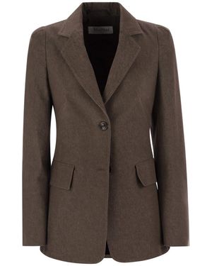 ジャケット MAX MARA BEATRICE BLAZER SLIM DENIM EFFECT Slim denim-effect cotton blazer, midnightblue | 