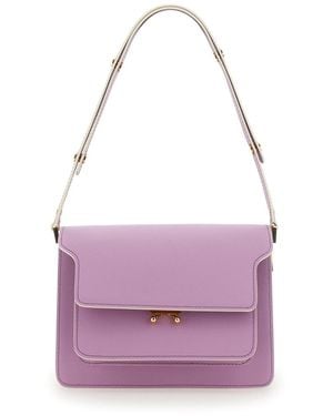 Marni Medium Trunk Handbag With Adjustable Shoulder Strap - Purple