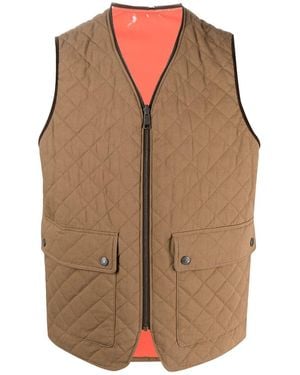 DSquared² Reversible Quilted Vest Jacket - Brown