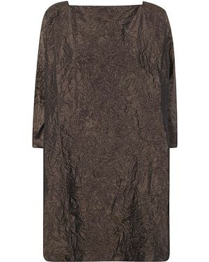 Daniela Gregis Silk Mini Dress - Brown