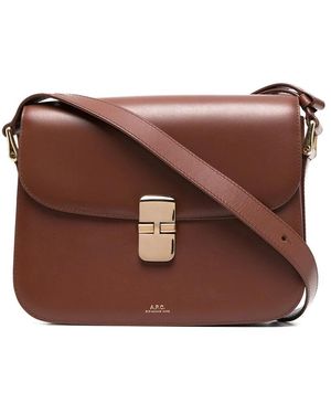 A.P.C. Mini Shoulder Handbag - Brown