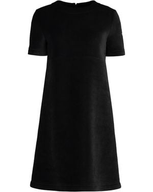 Moncler Velvet Flared Hem Dress - Black