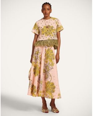 La DoubleJ Drawstring Skirt - Metallic