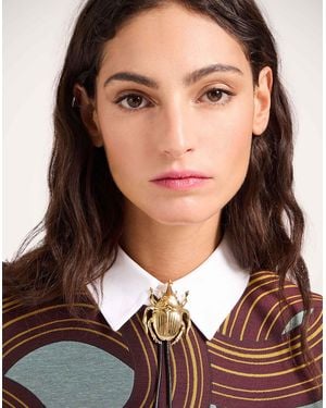 La DoubleJ Scarab Cow Tie - Brown
