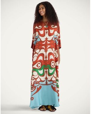 La DoubleJ Muumuu Dress Round Neck - Red