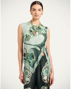 La DoubleJ Scarf Top - Green