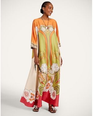 La DoubleJ Muumuu Dress Round Neck - White