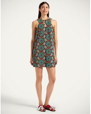 La DoubleJ Racer Mini Dress - Green