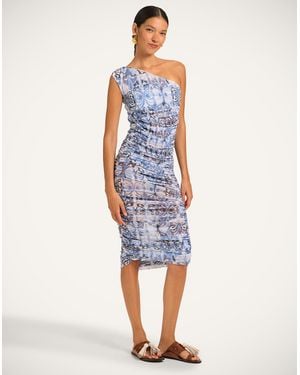 La DoubleJ One Shoulder Bandage Dress - Blue