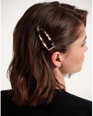 La DoubleJ Crystals Hair Clip - Brown