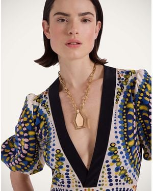 La DoubleJ Swinging Portal Necklace - Metallic