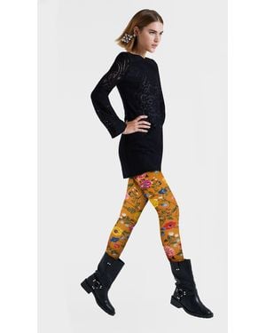 La DoubleJ Printed Tights - Metallic