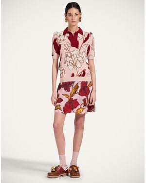 La DoubleJ Mini Foulard Skirt - Red