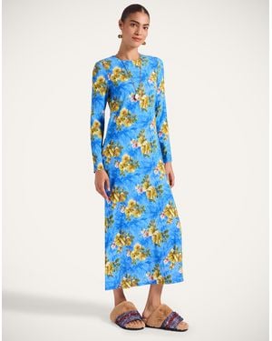 La DoubleJ Long Sleeve Swing Dress - Blue