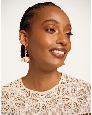 La DoubleJ Bouquet Drop Earrings - Brown