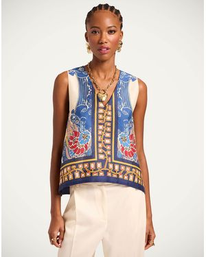 La DoubleJ V-Neck Scala Top - Blue